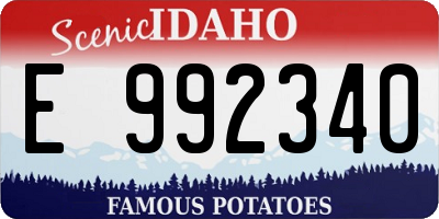 ID license plate E992340