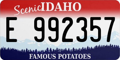 ID license plate E992357