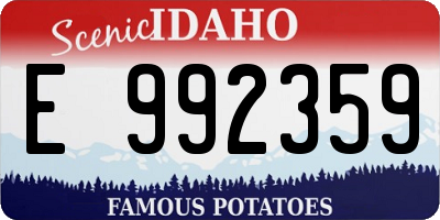 ID license plate E992359