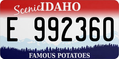 ID license plate E992360