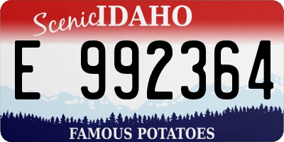 ID license plate E992364