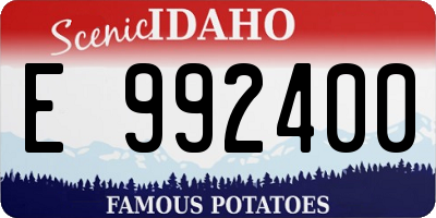 ID license plate E992400