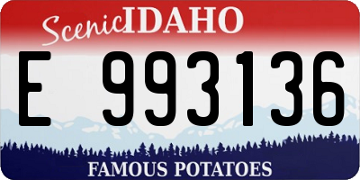 ID license plate E993136