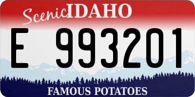 ID license plate E993201