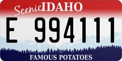 ID license plate E994111