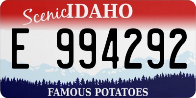 ID license plate E994292
