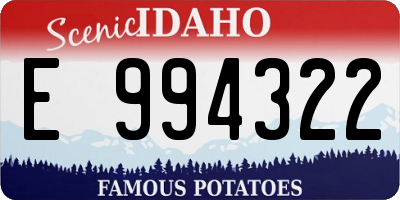 ID license plate E994322