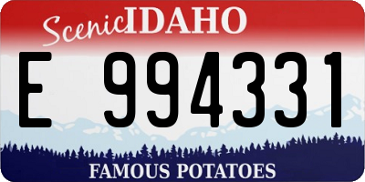 ID license plate E994331