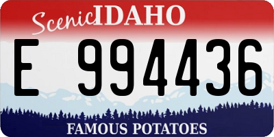 ID license plate E994436