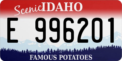 ID license plate E996201