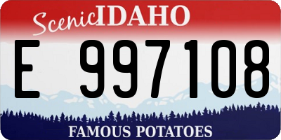 ID license plate E997108
