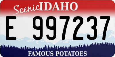 ID license plate E997237