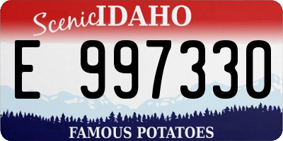 ID license plate E997330