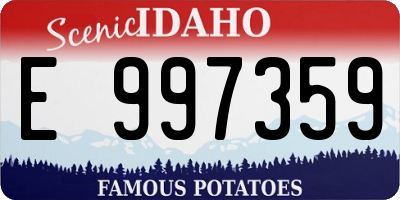 ID license plate E997359