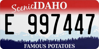ID license plate E997447
