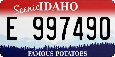 ID license plate E997490