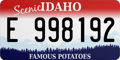 ID license plate E998192