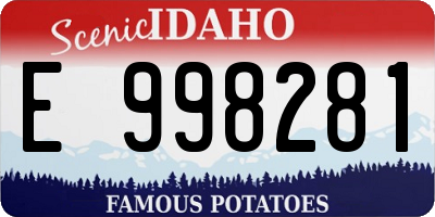 ID license plate E998281