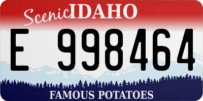 ID license plate E998464