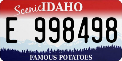 ID license plate E998498