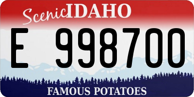 ID license plate E998700