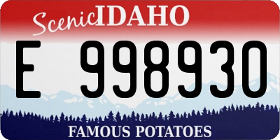 ID license plate E998930