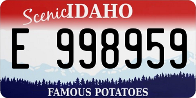 ID license plate E998959