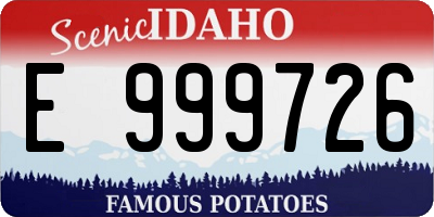 ID license plate E999726