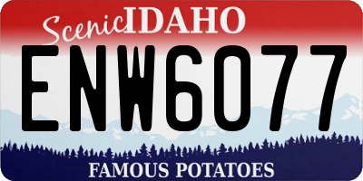 ID license plate ENW6077