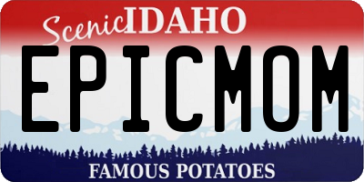 ID license plate EPICMOM