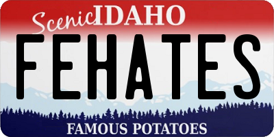 ID license plate FEHATES