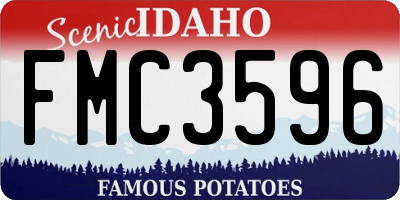 ID license plate FMC3596