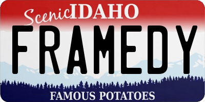 ID license plate FRAMEDY