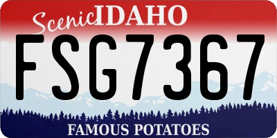 ID license plate FSG7367