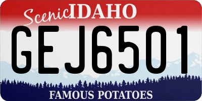 ID license plate GEJ6501