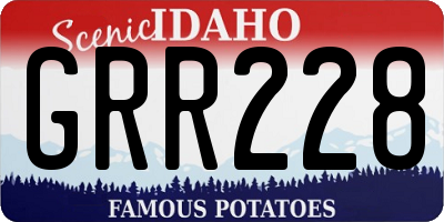 ID license plate GRR228