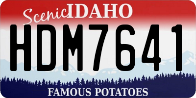 ID license plate HDM7641