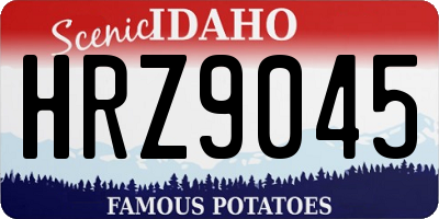 ID license plate HRZ9045