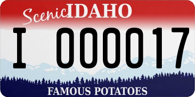 ID license plate I000017