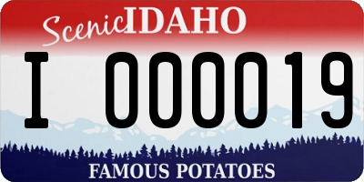 ID license plate I000019
