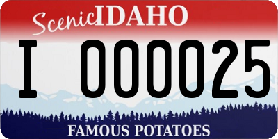 ID license plate I000025