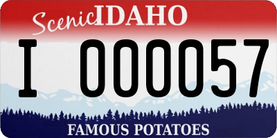ID license plate I000057