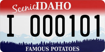 ID license plate I000101