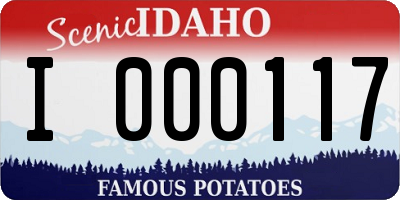 ID license plate I000117