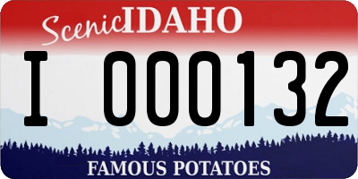 ID license plate I000132