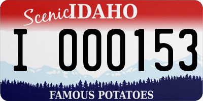 ID license plate I000153