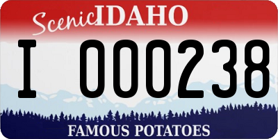 ID license plate I000238