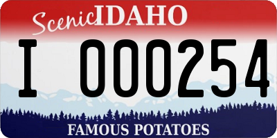 ID license plate I000254