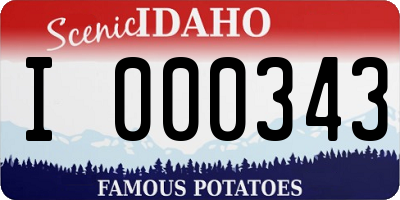 ID license plate I000343