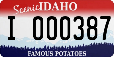 ID license plate I000387